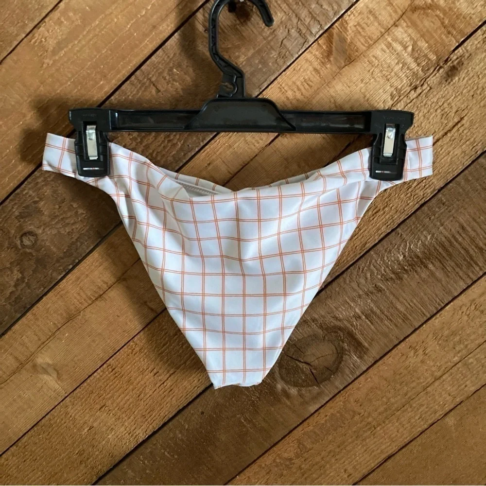 RVCA orange grid La Jolla bikini set size L